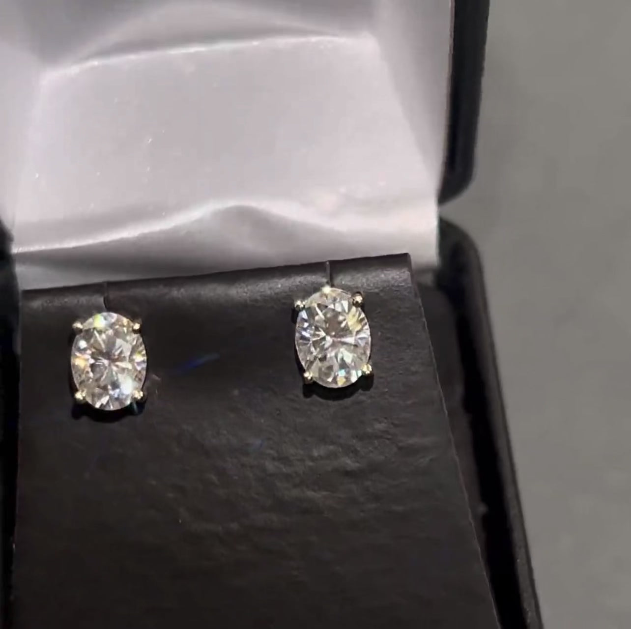 Oval Cut Prong Set Studs