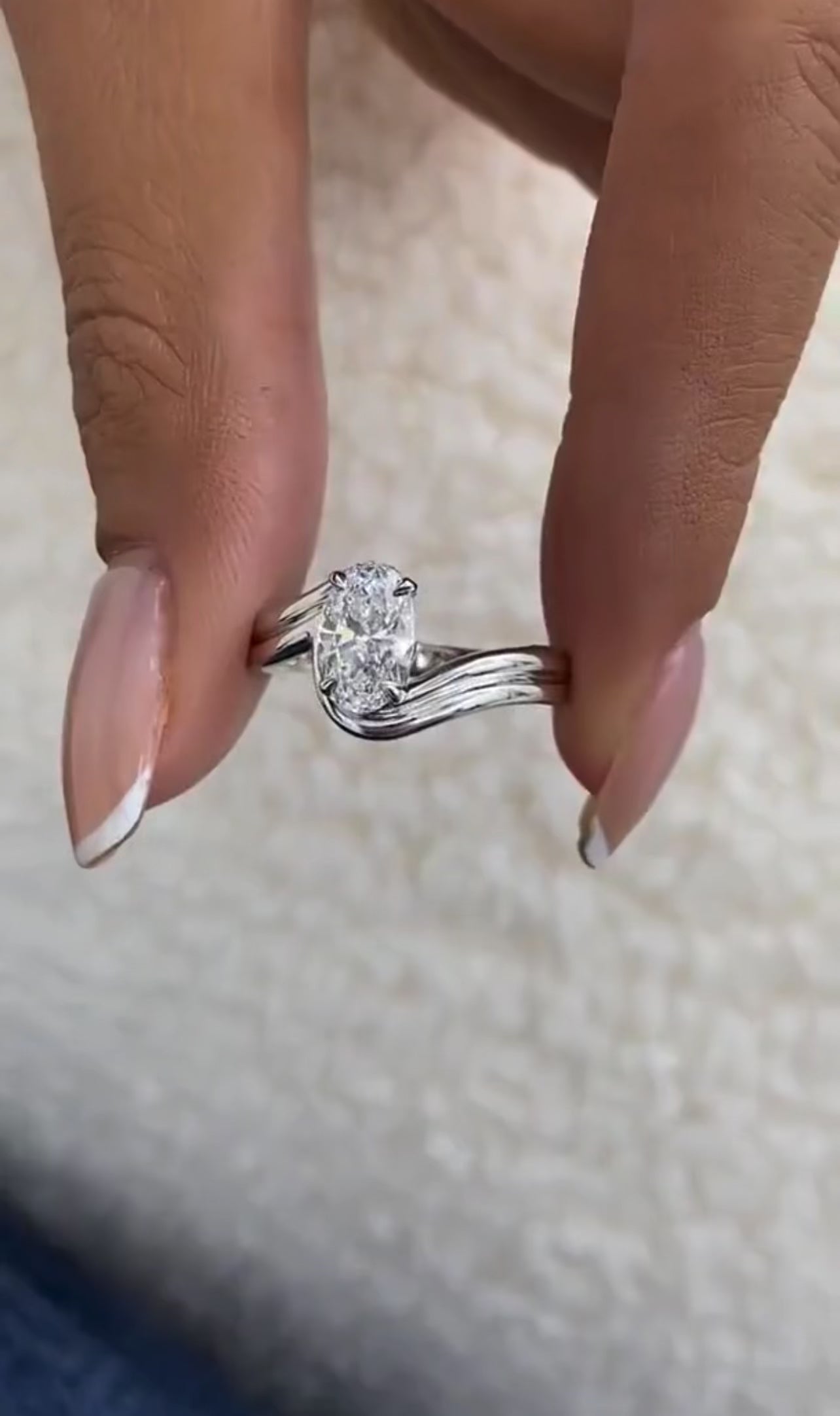 Alyssa Oval Lab Grown Diamond Double Band Ring