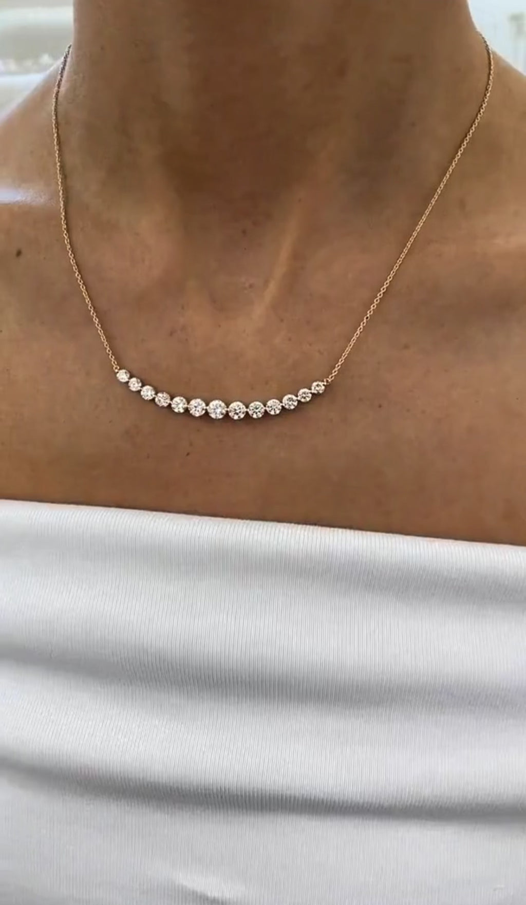 3.2ct Round Cut Diamond Necklace
