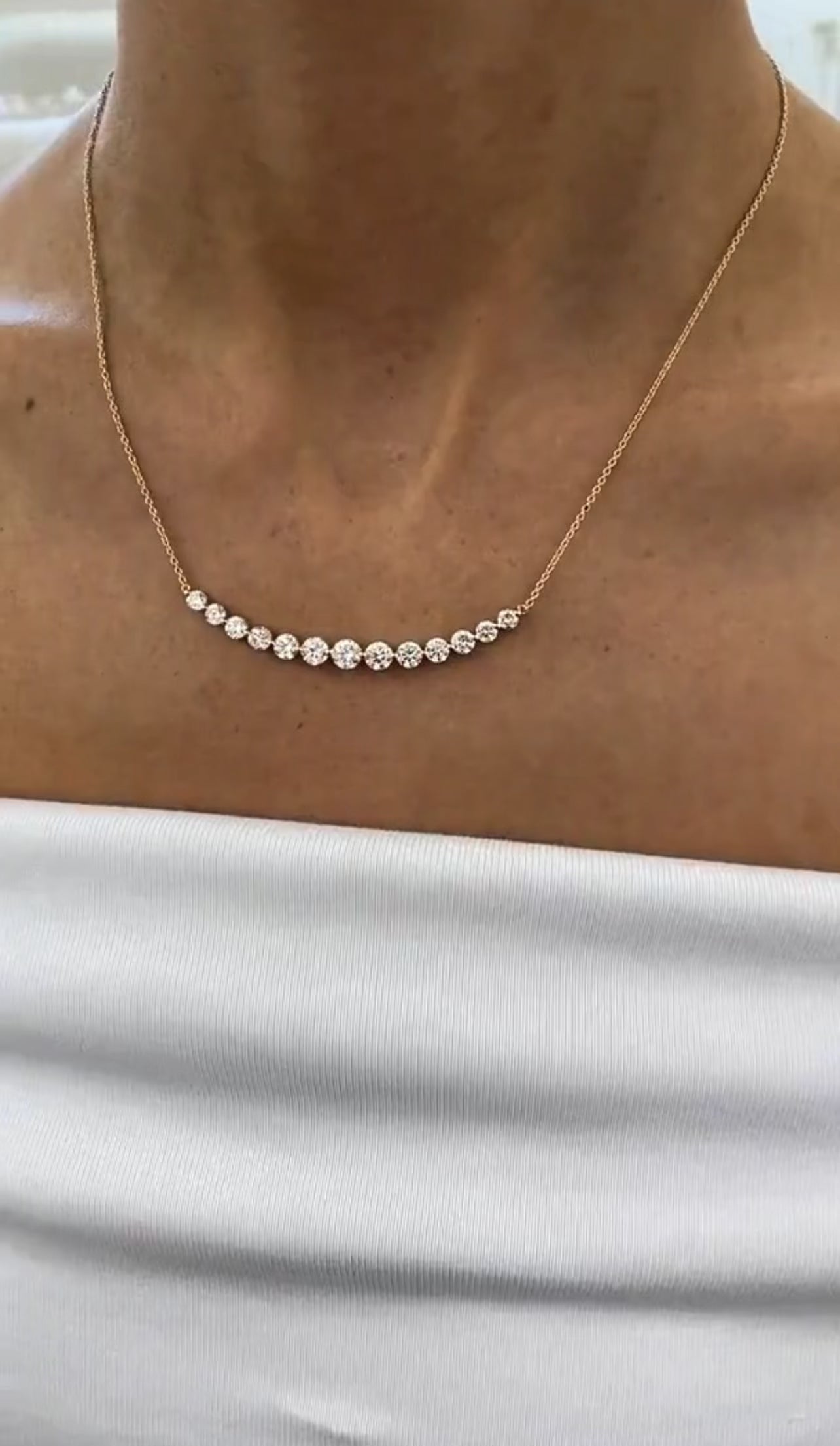 3.2ct Round Cut Diamond Necklace