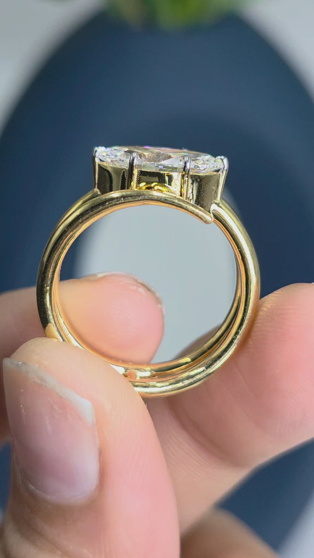 Marquise Cut Swirl Ring