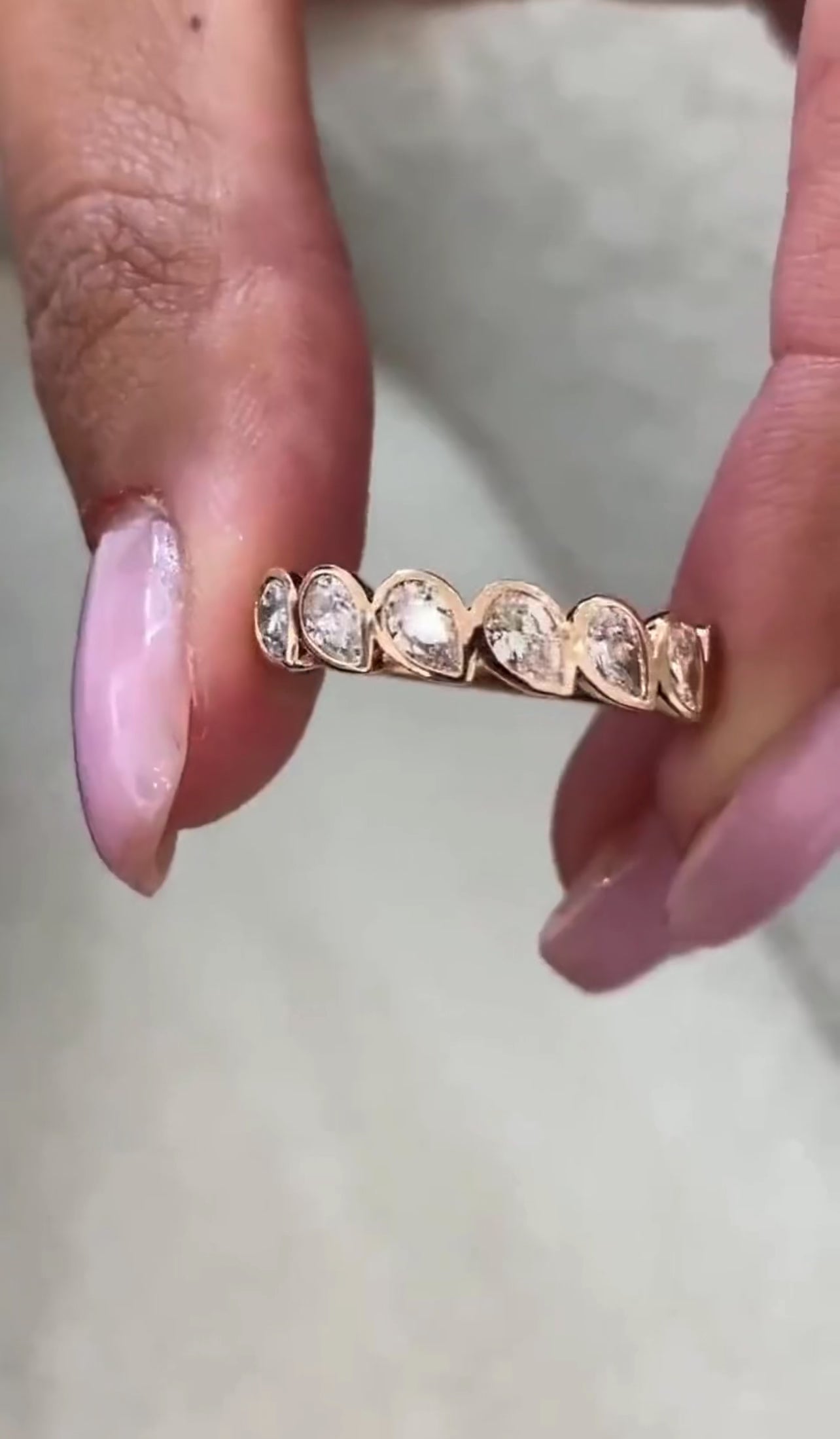 1.00ct Pear Cut Bezel Set Ring