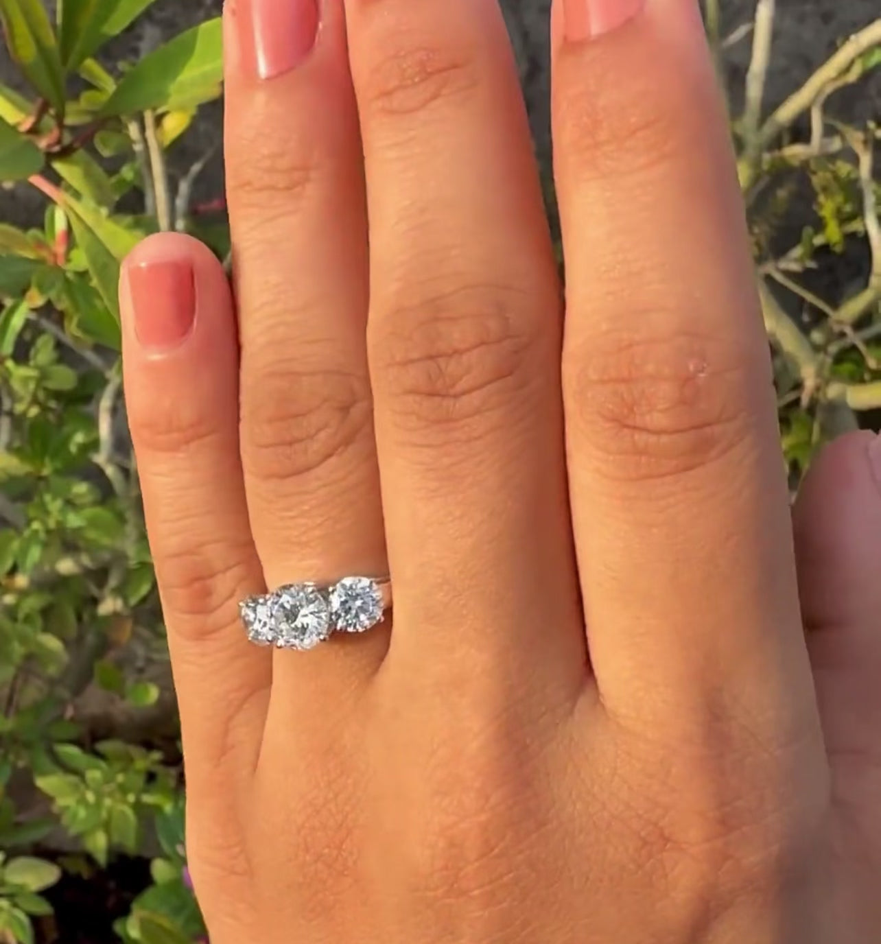 2.50ct Round 3-stone ring