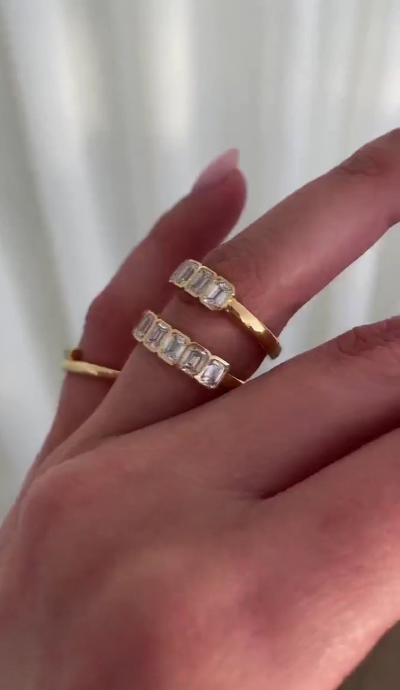 Emerald Cut Diamond Eternity Band