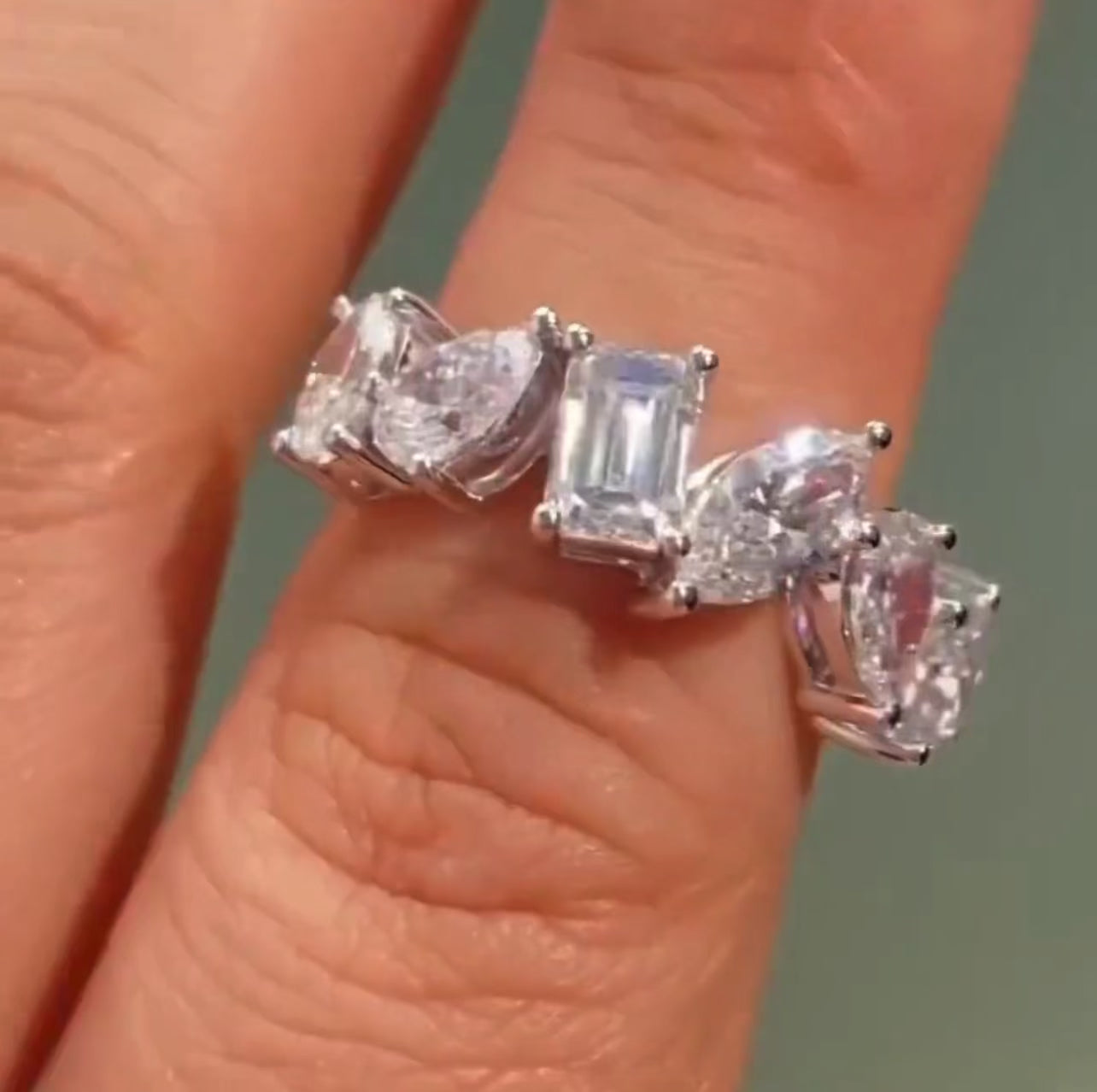 1.80ct Two-Tone Mixed Shape Ring