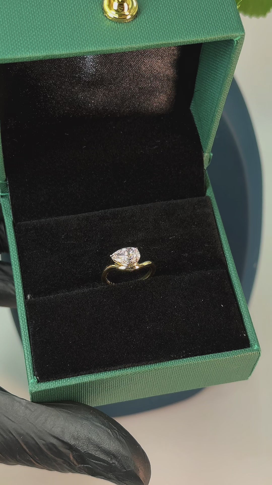 Pear Cut Pinky Finger Ring