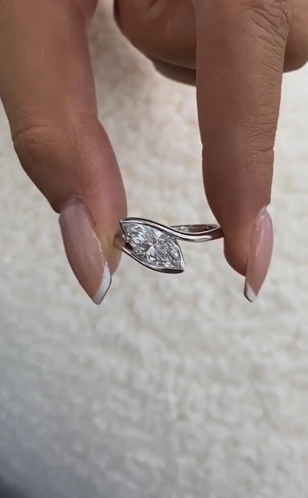 1.50ct Marquise Cut Bypass Set Ring