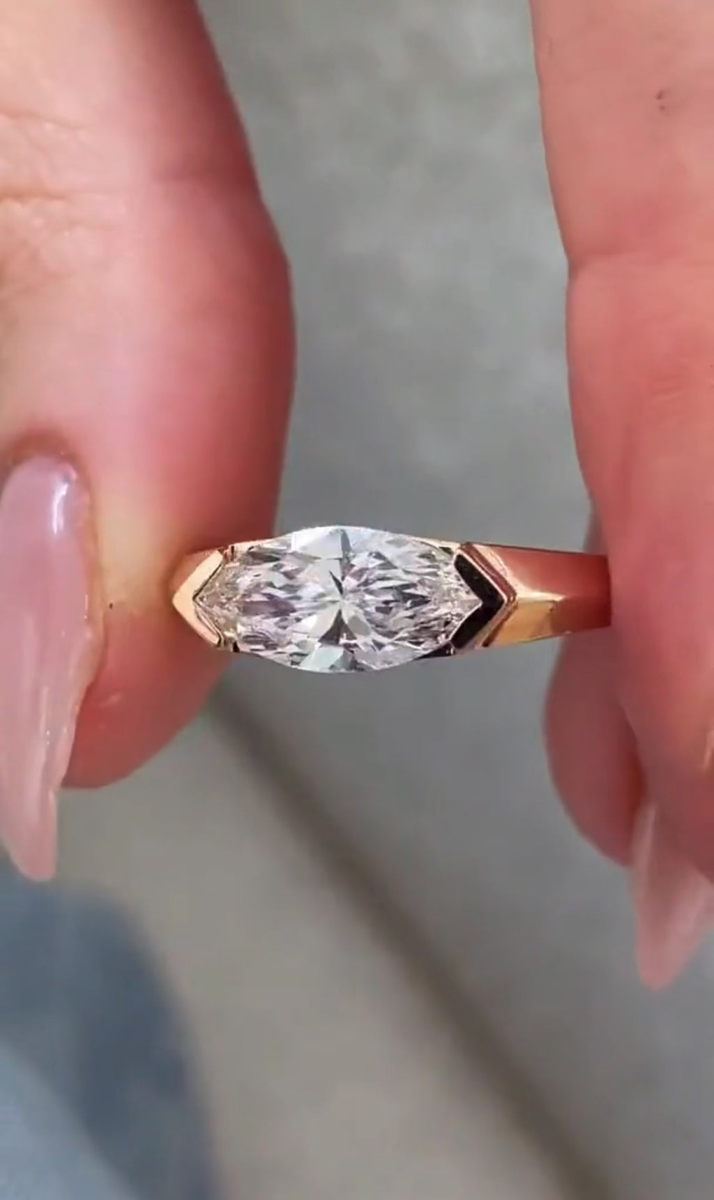 1ct Marquise Cut Solitaire Ring
